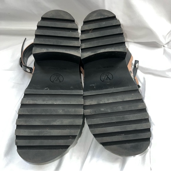 Louis Vuitton Lauriate Line Python Platform Strap Sandals Leather Shoes - Picture 6 of 10